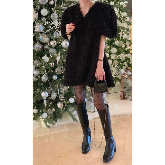 ふわふわVネックチュニック　2color　N00092