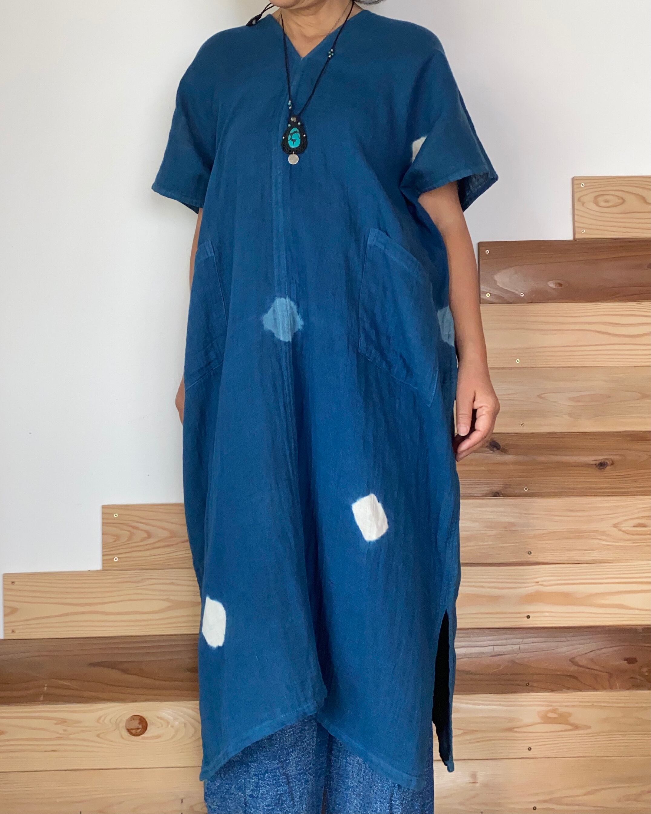 藍染ロングチュニック- bubble