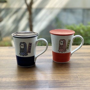 波佐見焼　蓋付マグカップ　アマビエ 2-087