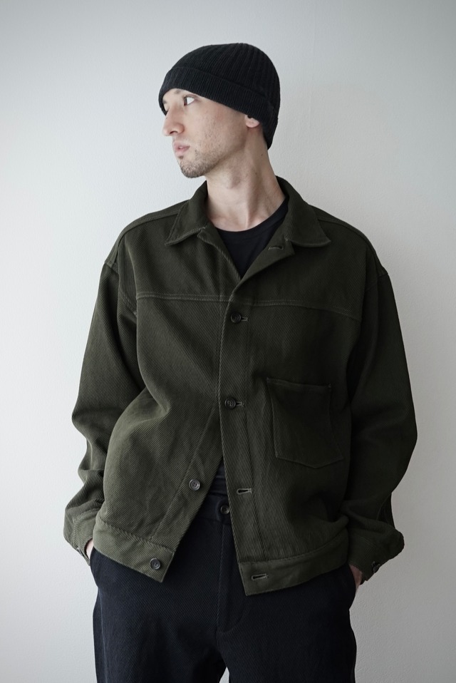 Heavy Cotton Kersey / Workers Jacket (ARMY GREEN)