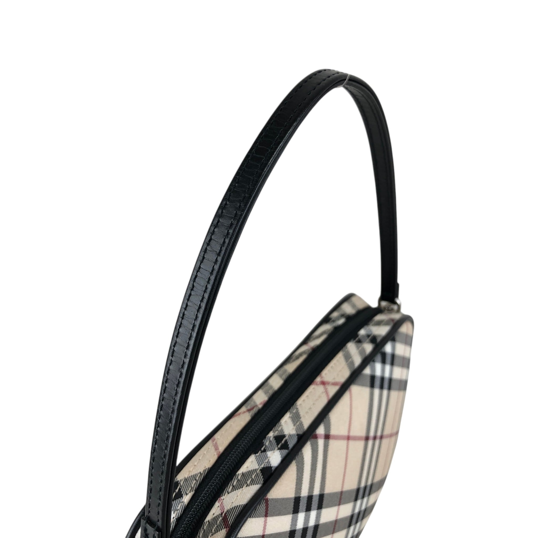 BURBERRY バーバリー チェック ハンドバッグ ベージュ ファブリック