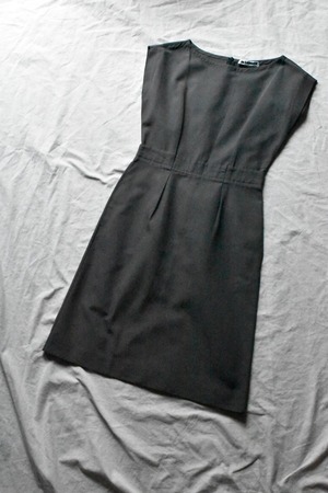"JIL SANDER" Dark gray sleeveless one-piece
