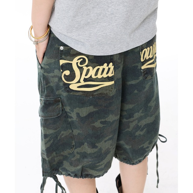 camouflage cargo balloon half pants　迷彩カーゴバルーンハーフパンツ　J1900