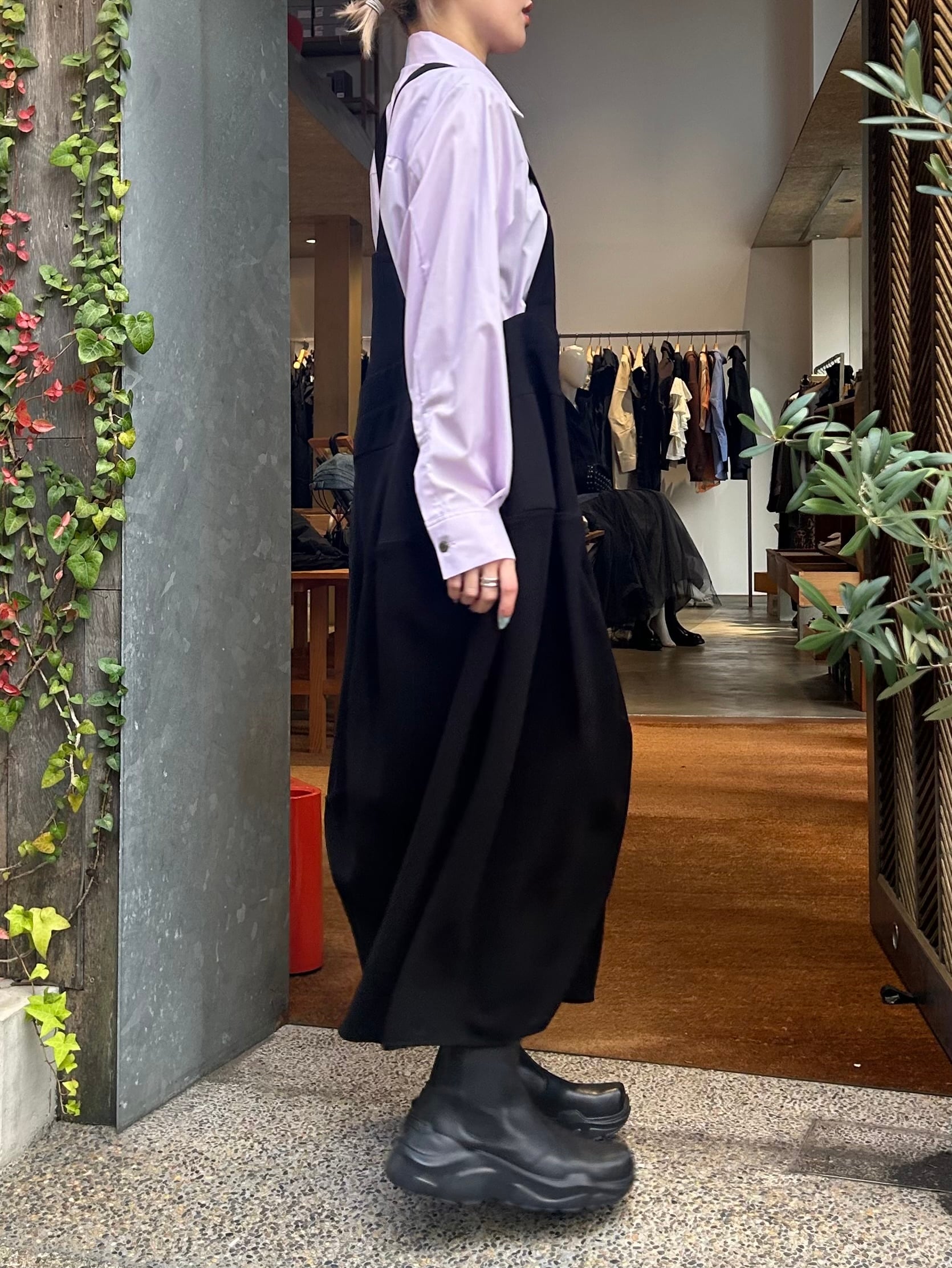 2024SS エンフォルド ENFOLD CHECK WAVE-MOTIF SKIRT チェック 