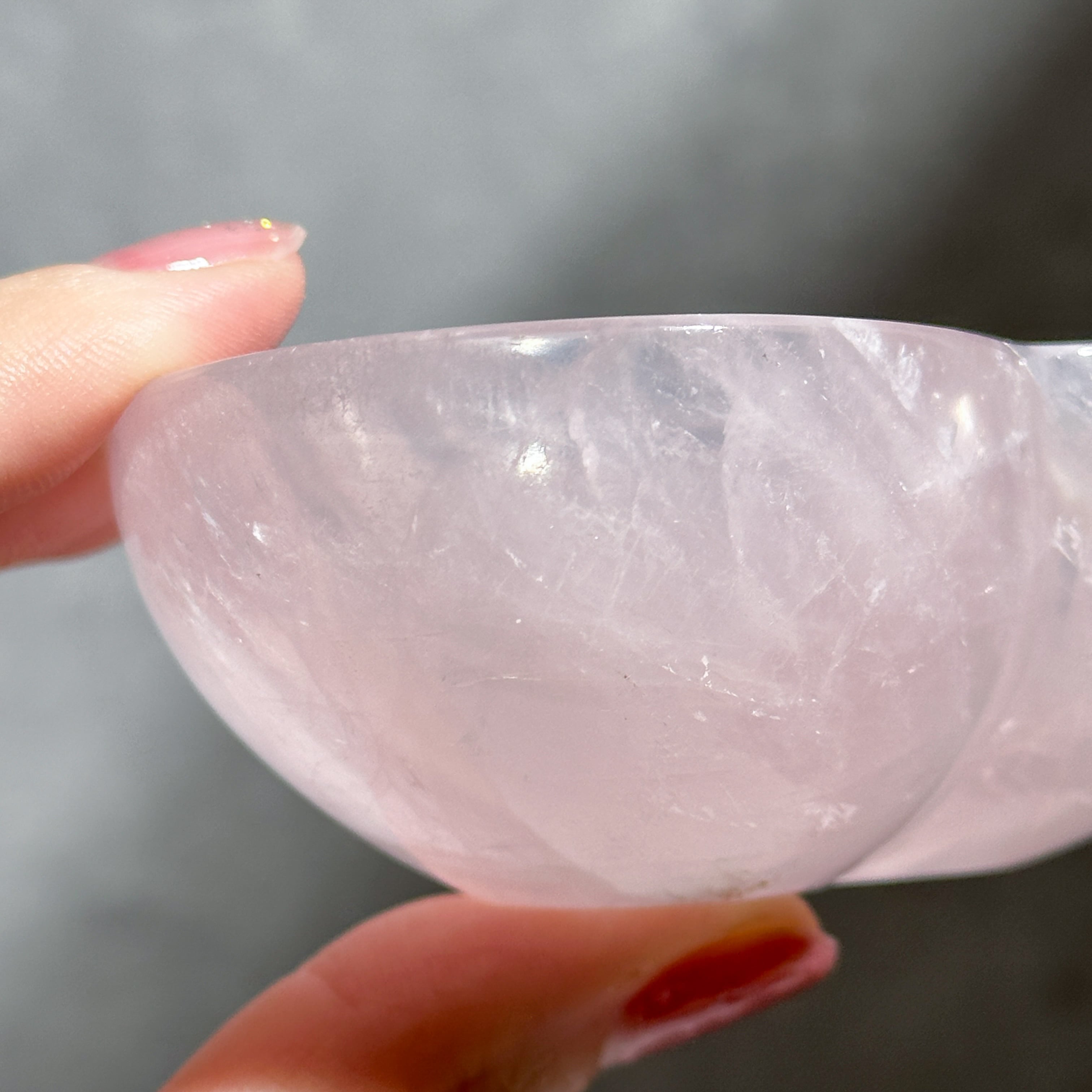 ローズクォーツハート型のうつわ 11◇Rose Quartz◇天然石・鉱物