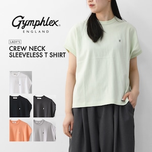 Gymphlex  [ジムフレックス] W CREW NECK SLEEVELESS T SHIRT [GY-C0361FLK] クルーネックスリーブレスTシャツ・コットンTシャツ・フレンチスリーブTシャツ・ロゴTシャツ・シンプル・LADY'S [2026SS]