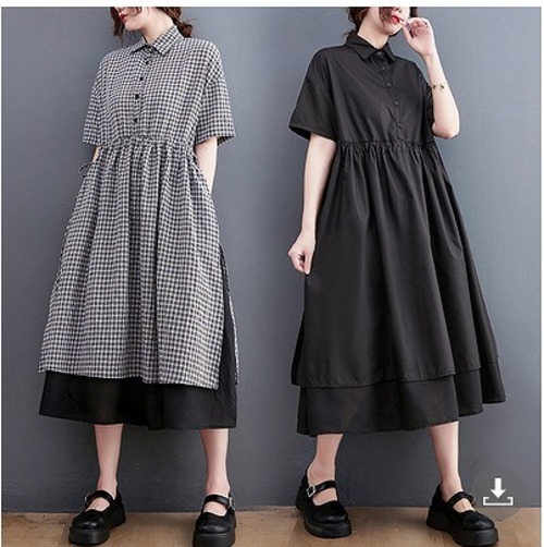 【春夏新作】ファッション/人気ワンピース♪ブラック/ホワイト2色展開◆#secmio-260537