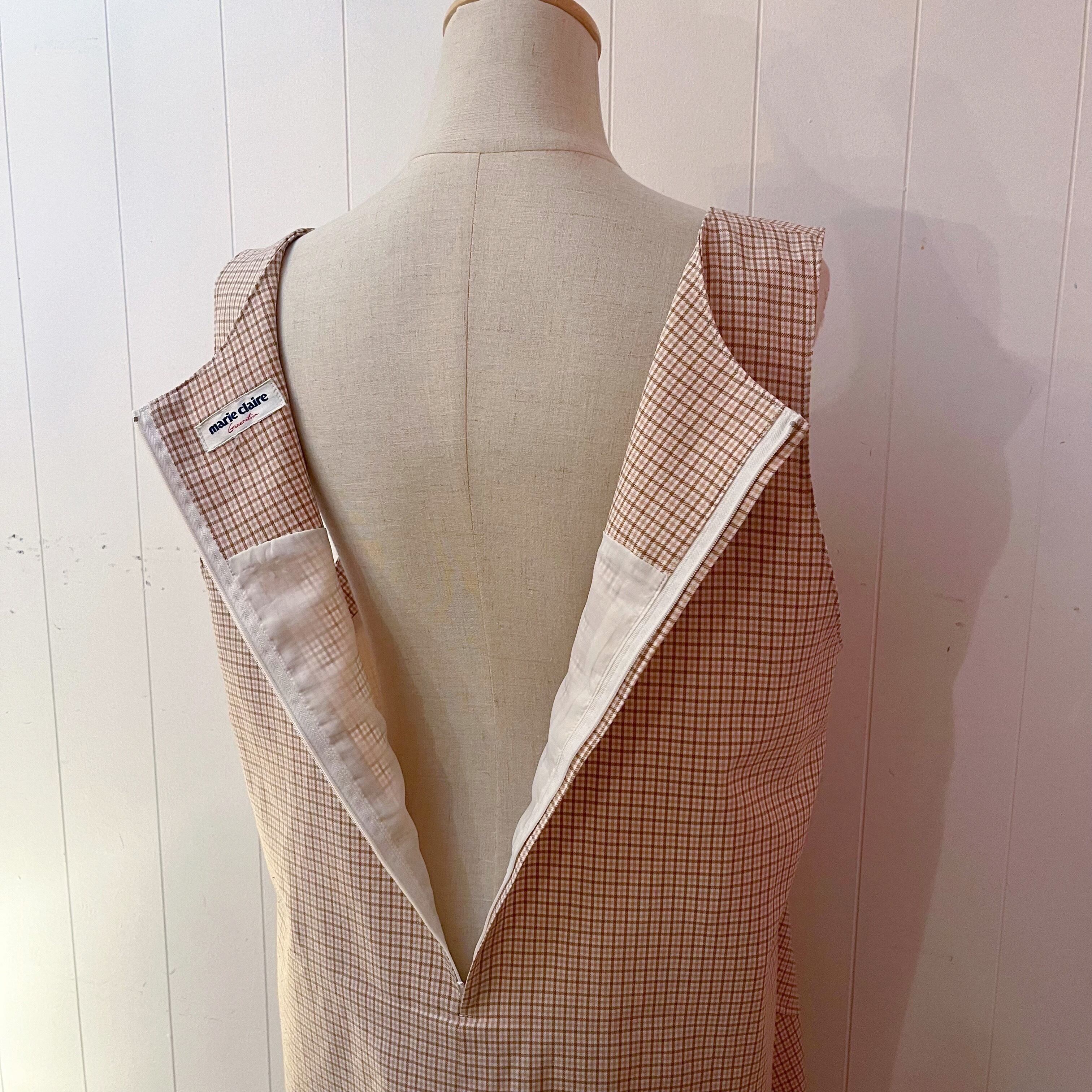 marie claire / yellow check one-piece