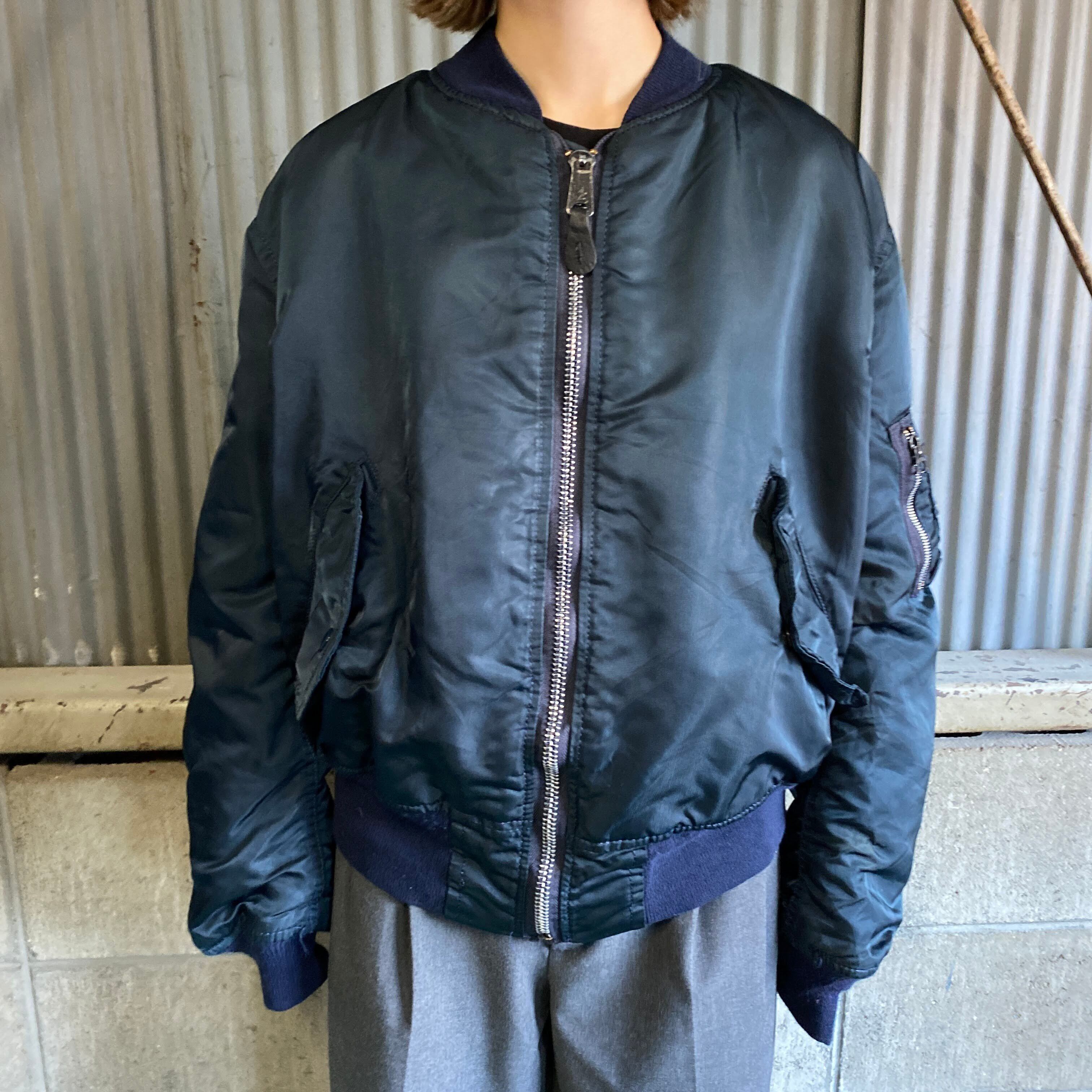 USA製 ALPHA アルファ MA-1タイプ ミリタリー フライトジャケット 