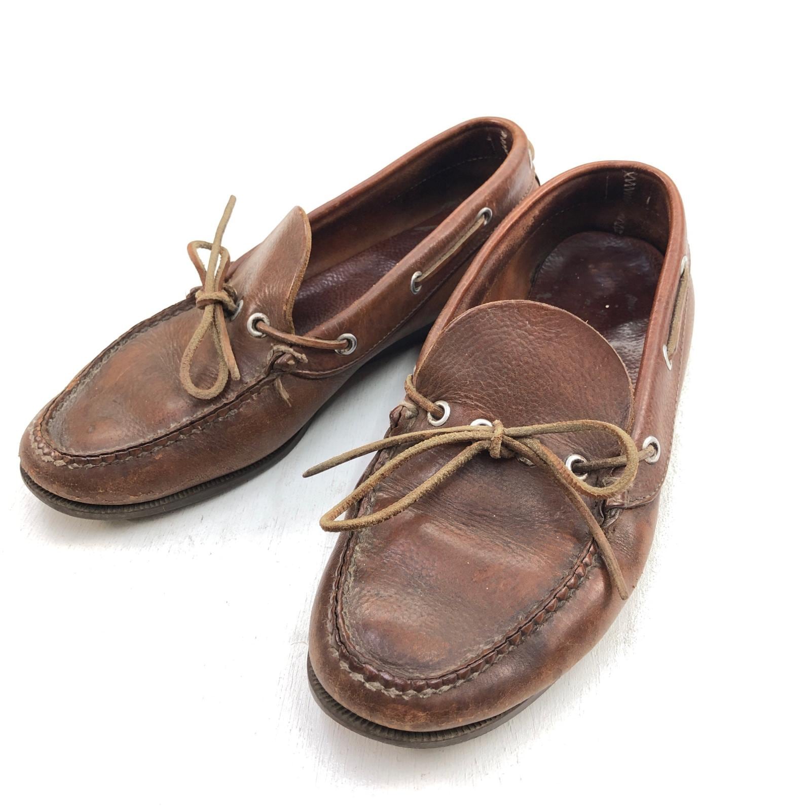 90s llbean デッキシューズ L.L.BEAN エルエルビーン 80- 90年代 あたり レザー モカシン デッキ
