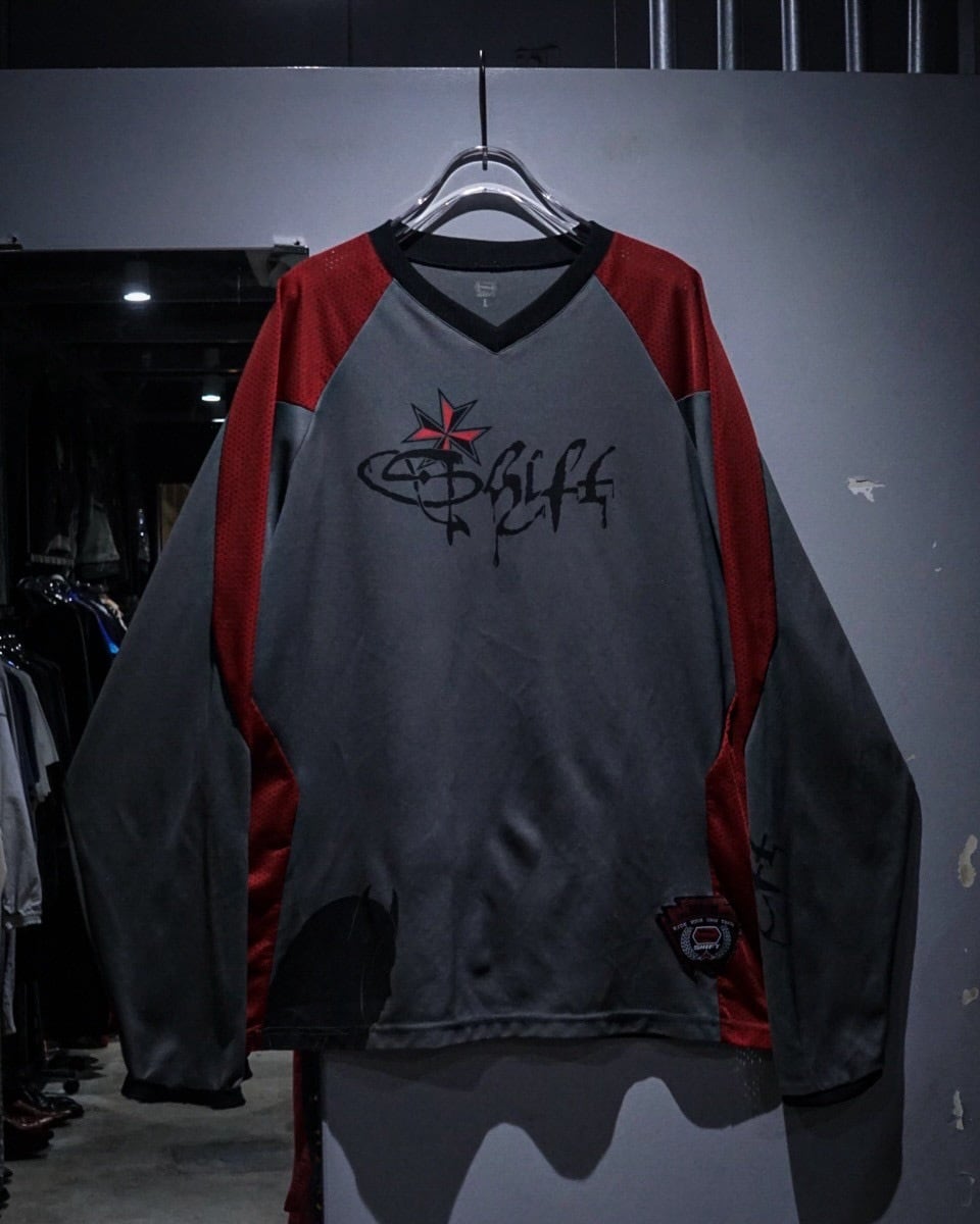 古着屋macha add (C) vintage】“SHIFT” Mesh Switching Motocross L/S Pullover