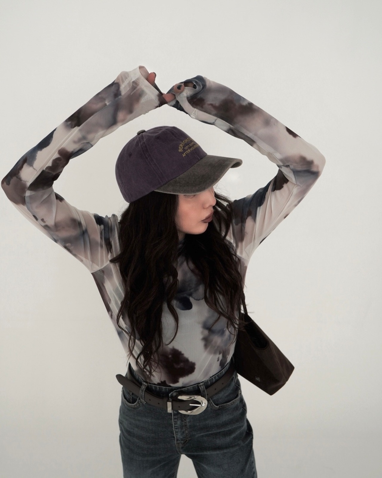 11月上旬ご予約Color-block stretch inner top／White