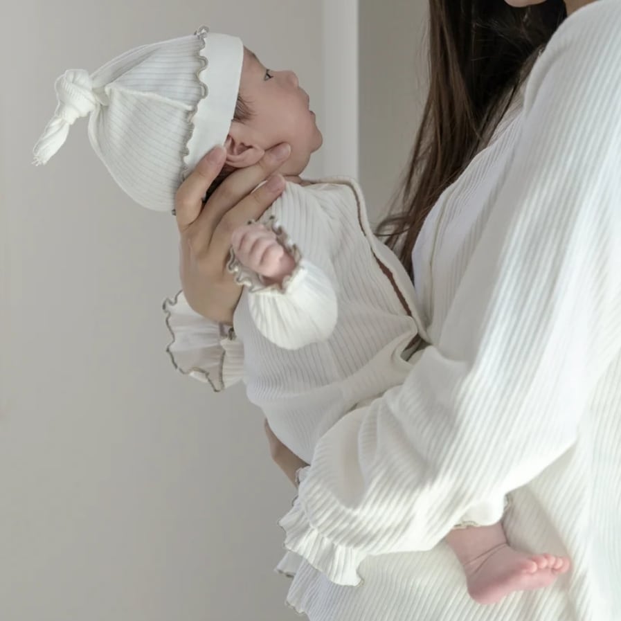 blanco ブランコ | mellow rompers ベビーロンパース 帽子付き 0-3ヶ月