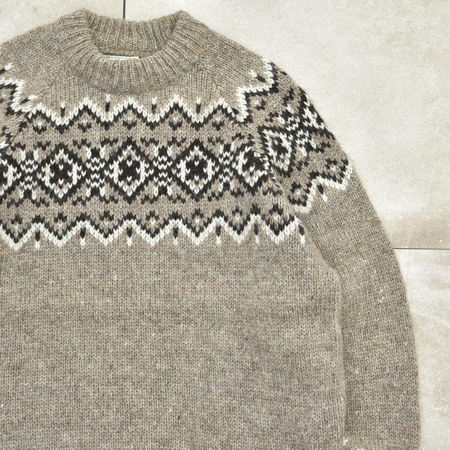 80s RUNOX Nordic pattern pullover knit