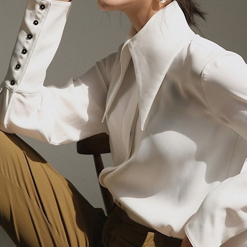 ランタンスリーブカフスシャツ 10140