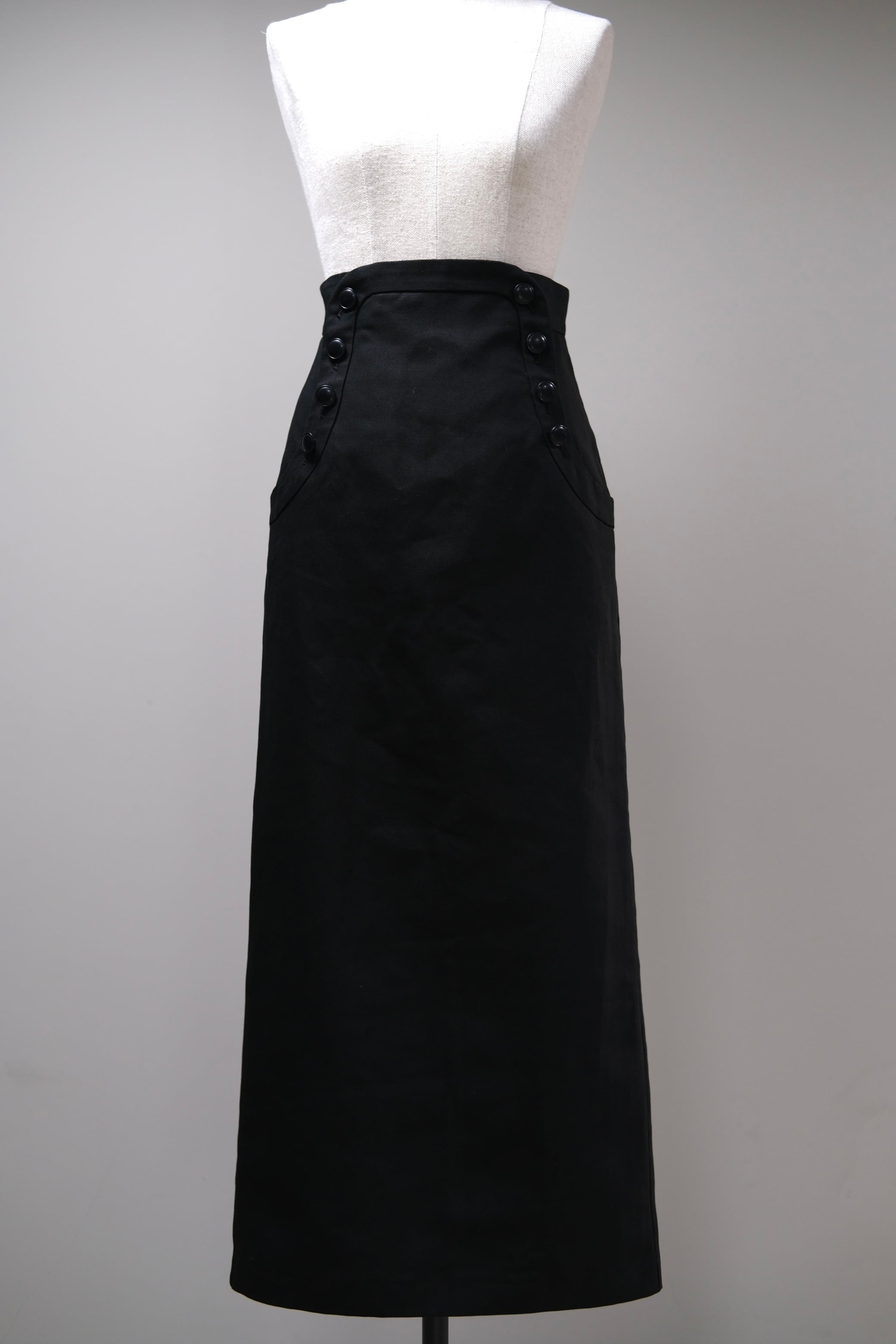 Mame Kurogouchi】cotton linen twill skirt | loop