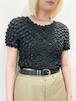 Vintage Black Popcorn Top