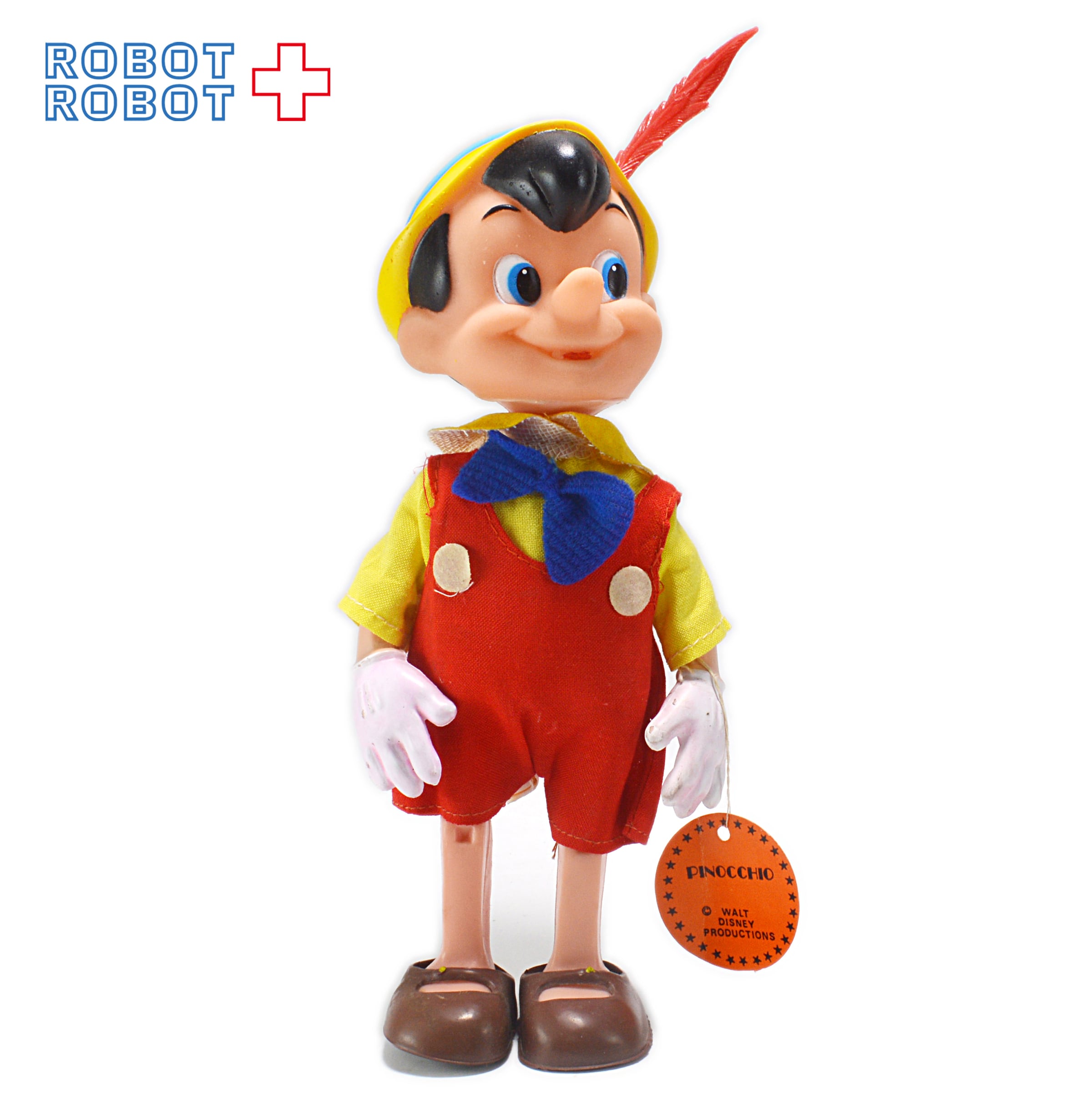 80s ディズニー ピノキオ フィギュア ビンテージ Dakin ディズニー ピノキオ ビニールフィギュア 中期 紙タグ付
