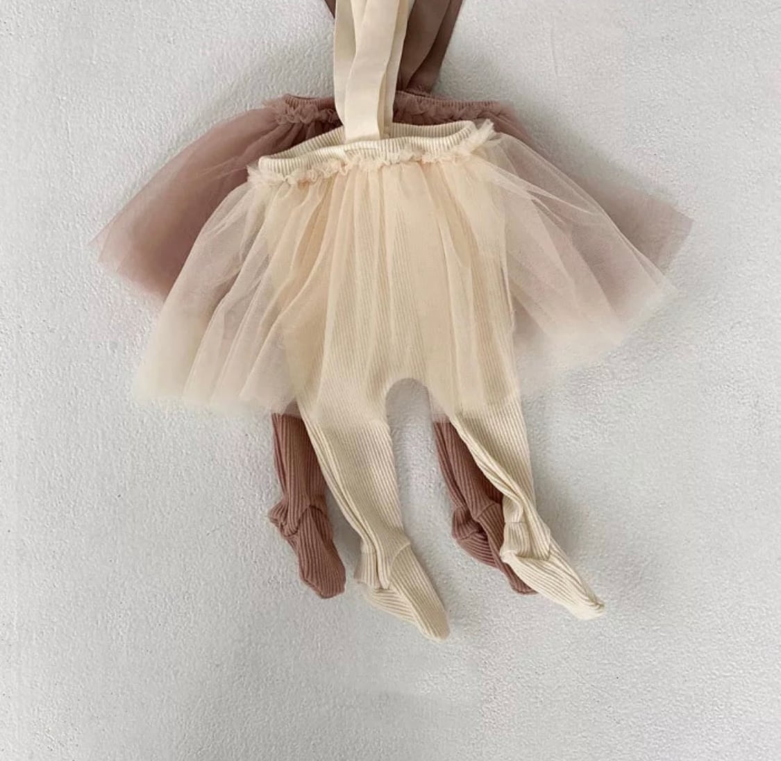 レギンス付きチュールスカート》》》》女の子 海外子供服 スカート ベビー キッズ バレリーナ くすみカラー ナチュラル フォト