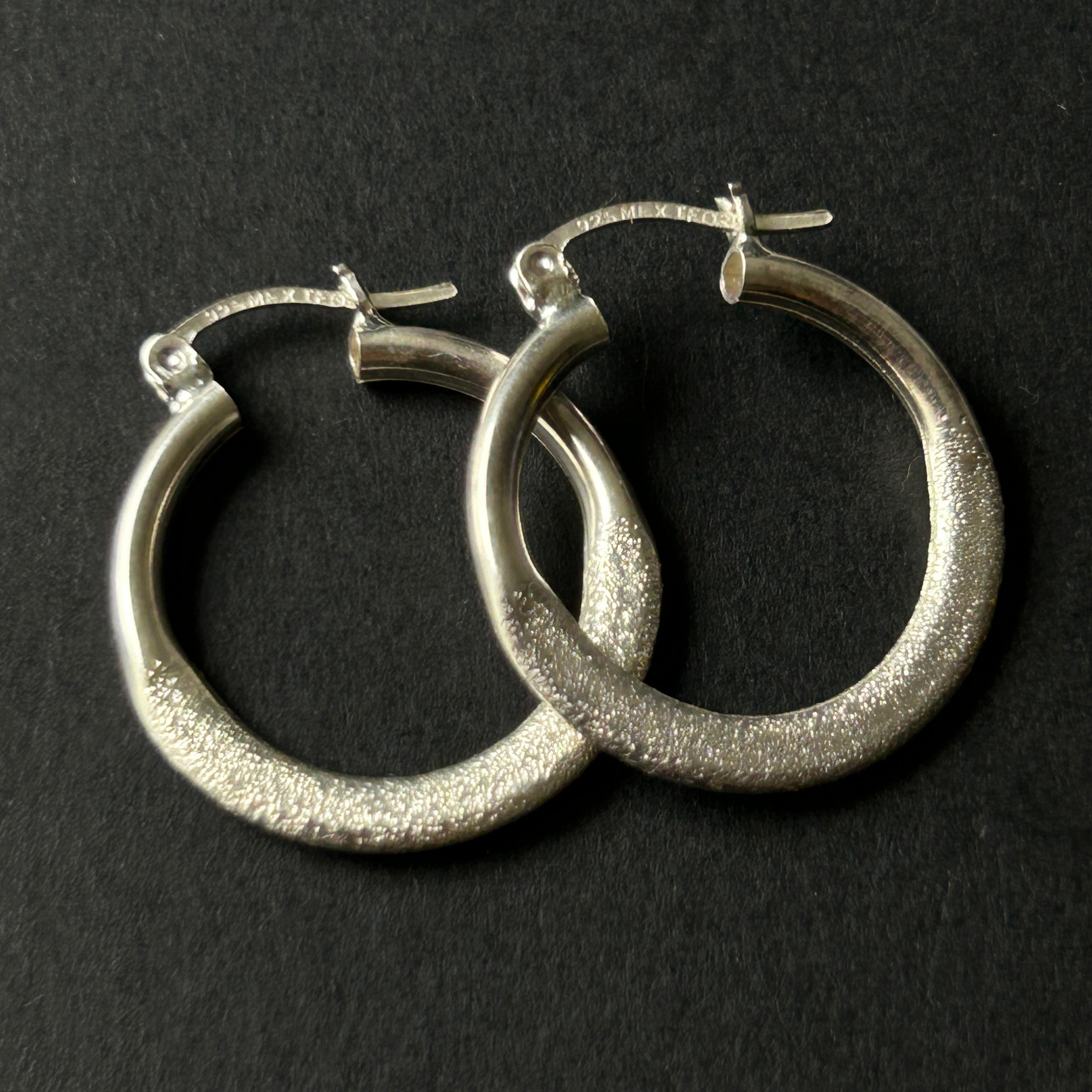 メキシコシルバー フープピアス φ1.8 MEXICO925 メキシコ製 MEXICO 