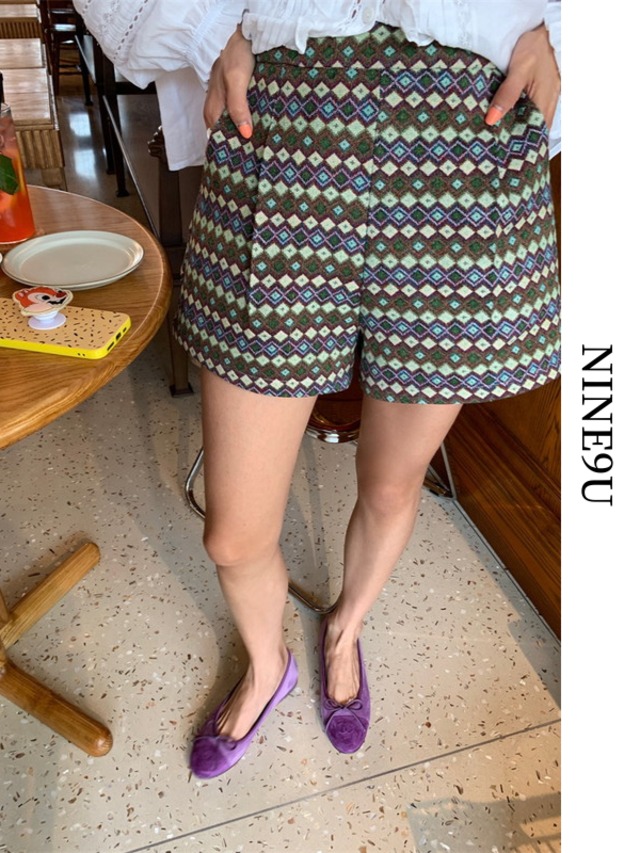 modern nichi ethnic short-pants【NINE7930】