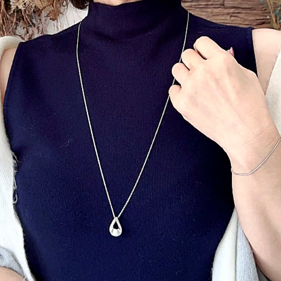 再販サージカルステンレス☆ハンマー打ち凸凹ドロップロングネックレスSALE6点 316L サージカルステンレス バーモチーフ ロングネックレス kiitos