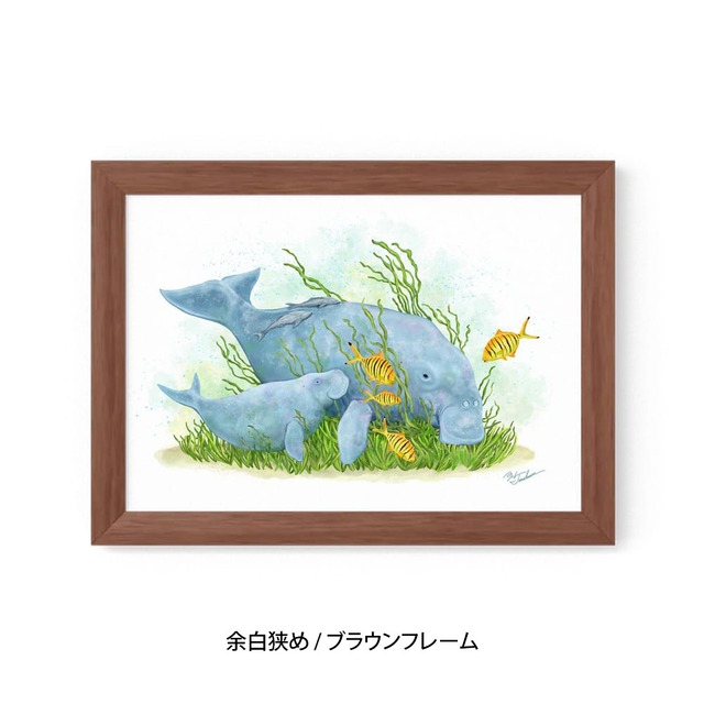 A5｜海牛親子の昼下がり（フレームあり）