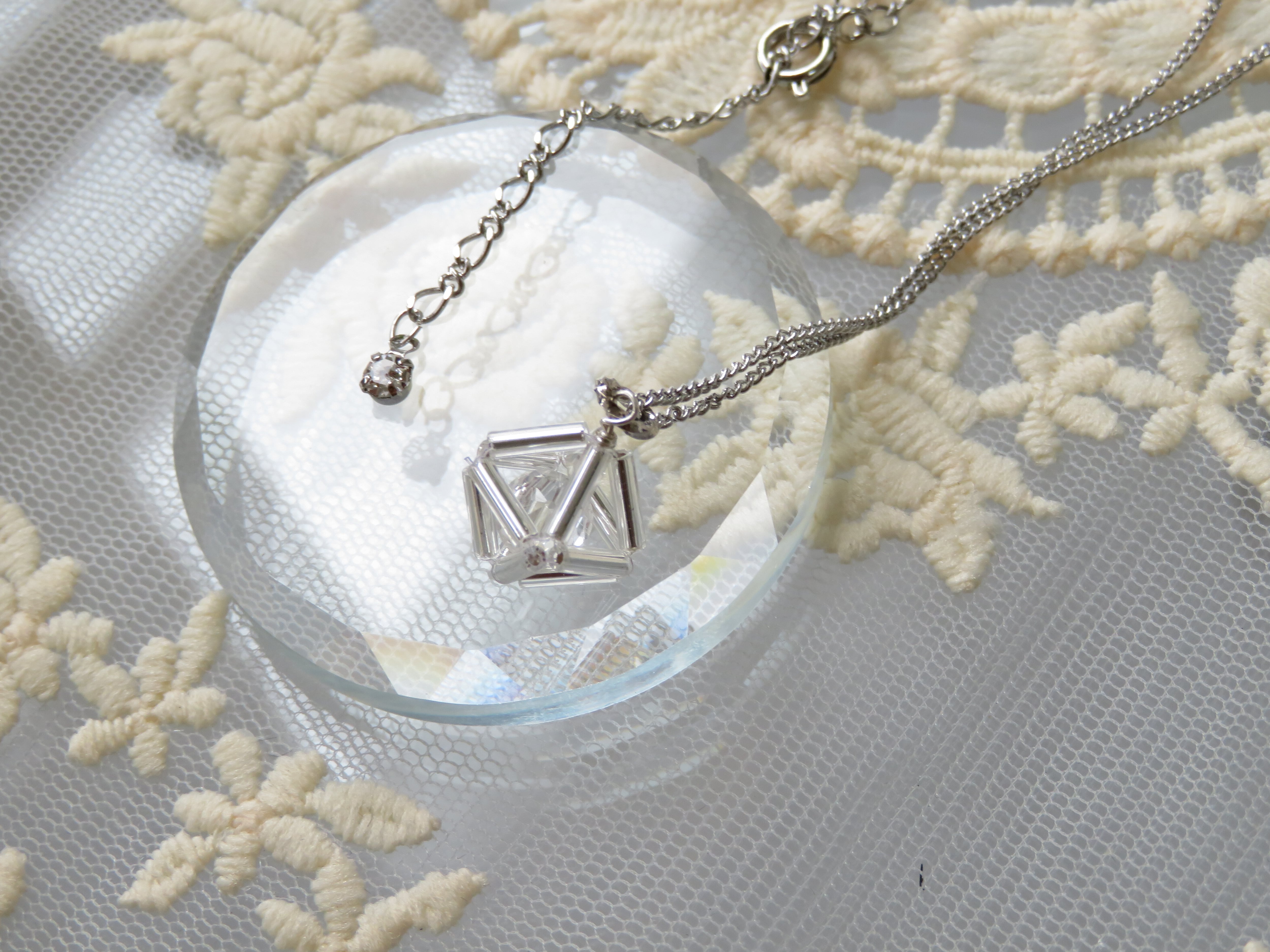 水晶たんのネックレスたん！綺麗！ 水晶 クリスタル ネックレス ペンダント 10.0ct SV925 4月