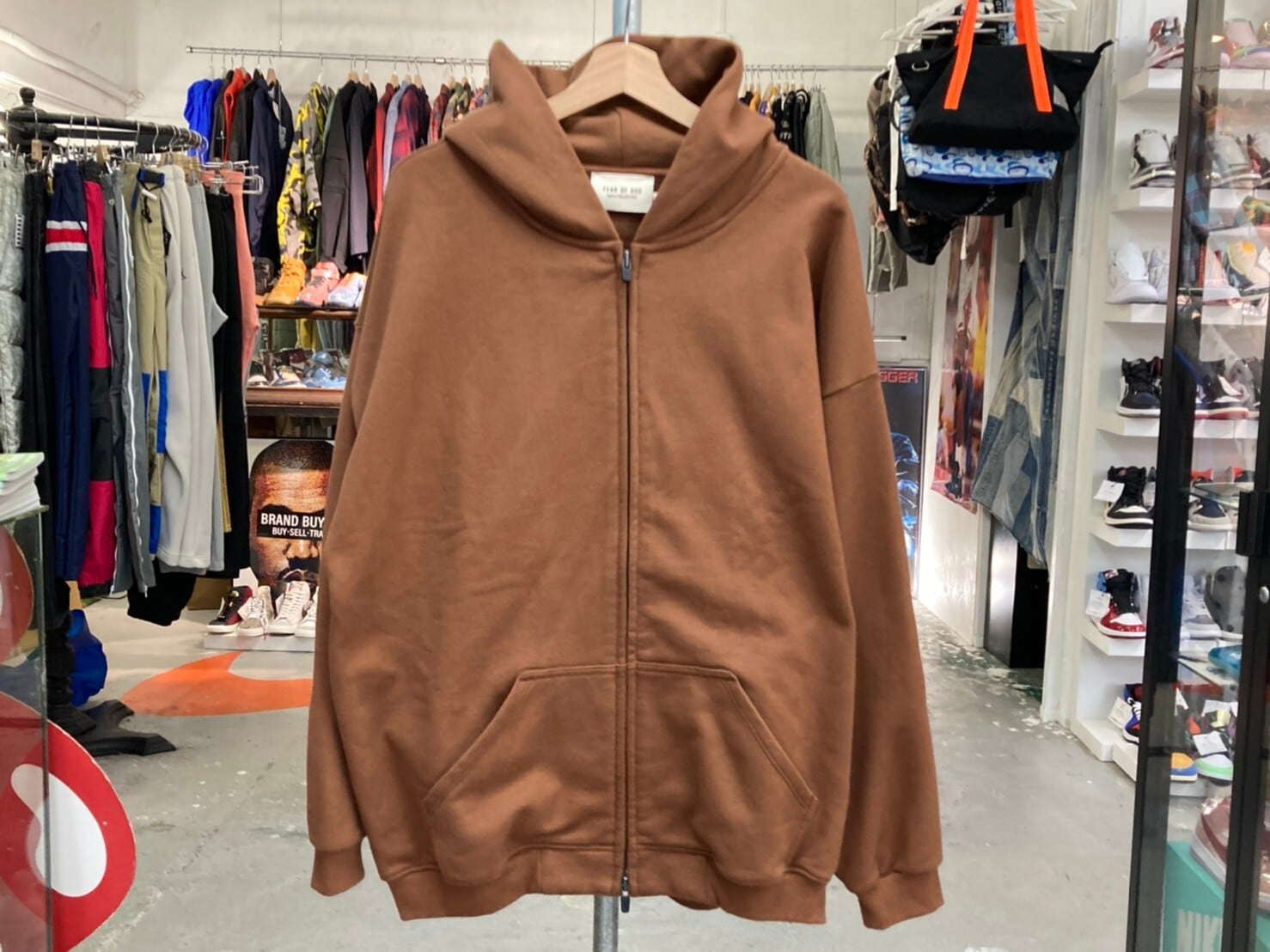 FEAR OF GOD SIXTH COLLECTION EVERYDAY FULL ZIP HOODIE BRICK SMALL  