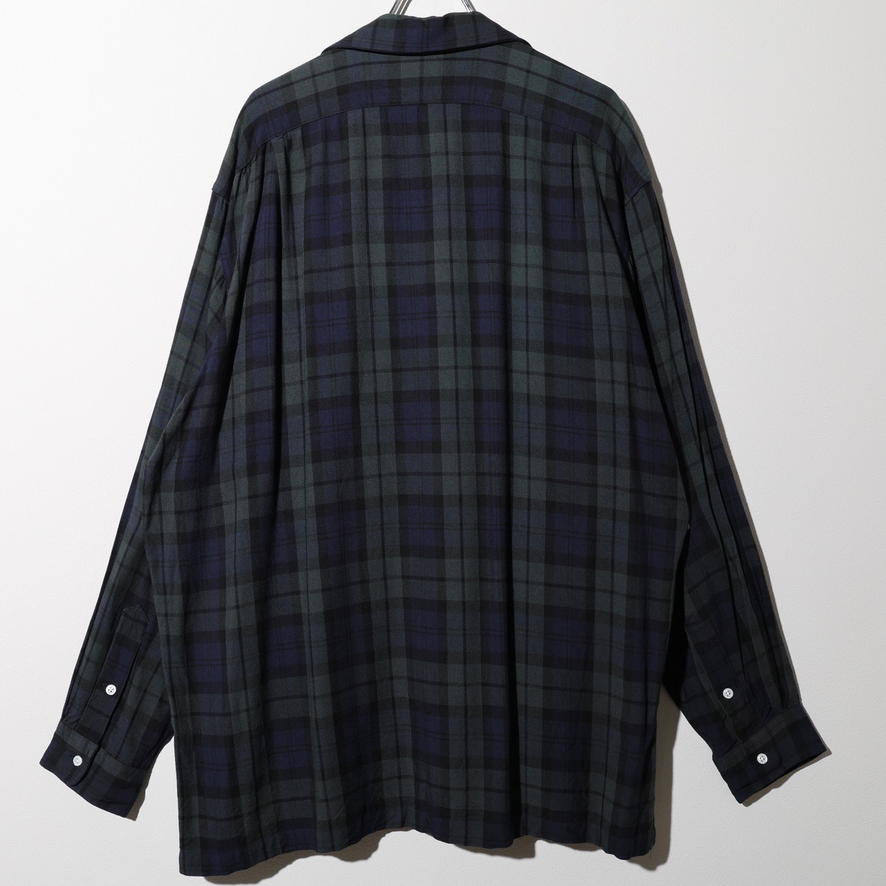 Mint XL 90s Rayon Black Watch L/S Shirt Polo Ralph Lauren ポロラルフローレン レーヨン ブラックウォッチ柄 長袖