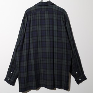 Mint XL 90s Rayon Black Watch L/S Shirt Polo Ralph Lauren ポロラルフローレン レーヨン ブラックウォッチ柄 長袖