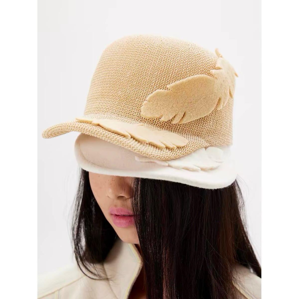 nit alcove] Black polka dot straw hat | BYORI