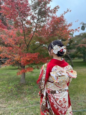 胡蝶蘭小枝ビジュー髪飾り　　袴　振袖　成人式　ヘアドレス　ヘアパーツ　プリザーブドフラワー　ドライフラワーフラワー