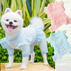 レース生地のフライングスリーブ　ロンパース