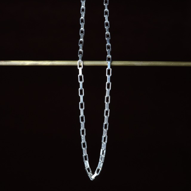 シルバー925 silver スクエアチェーンネックレス/軽研磨仕上げ/45cm