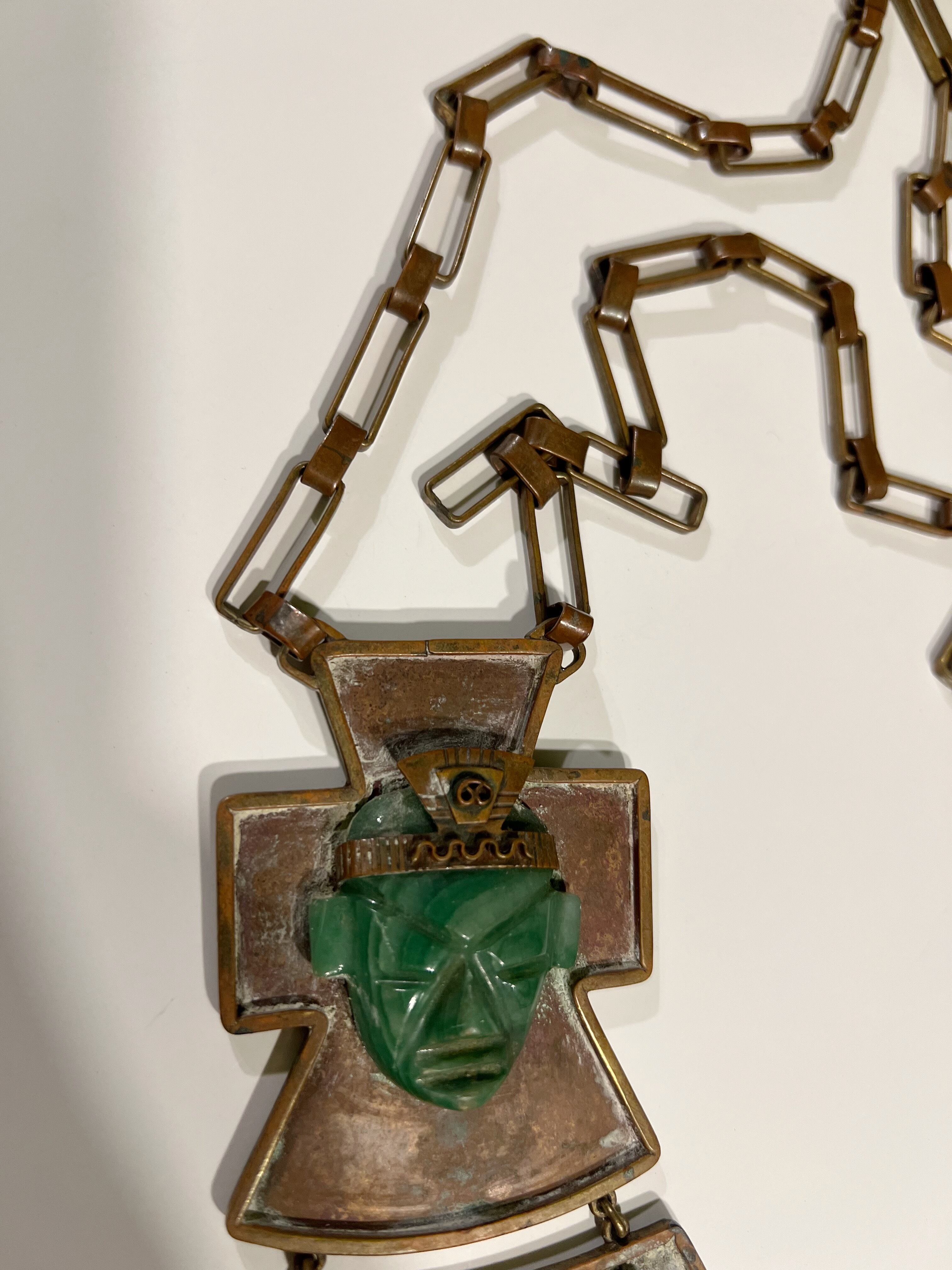 ☆Rare☆50s-60s Mexican copper face Necklace ( ヴィンテージ 