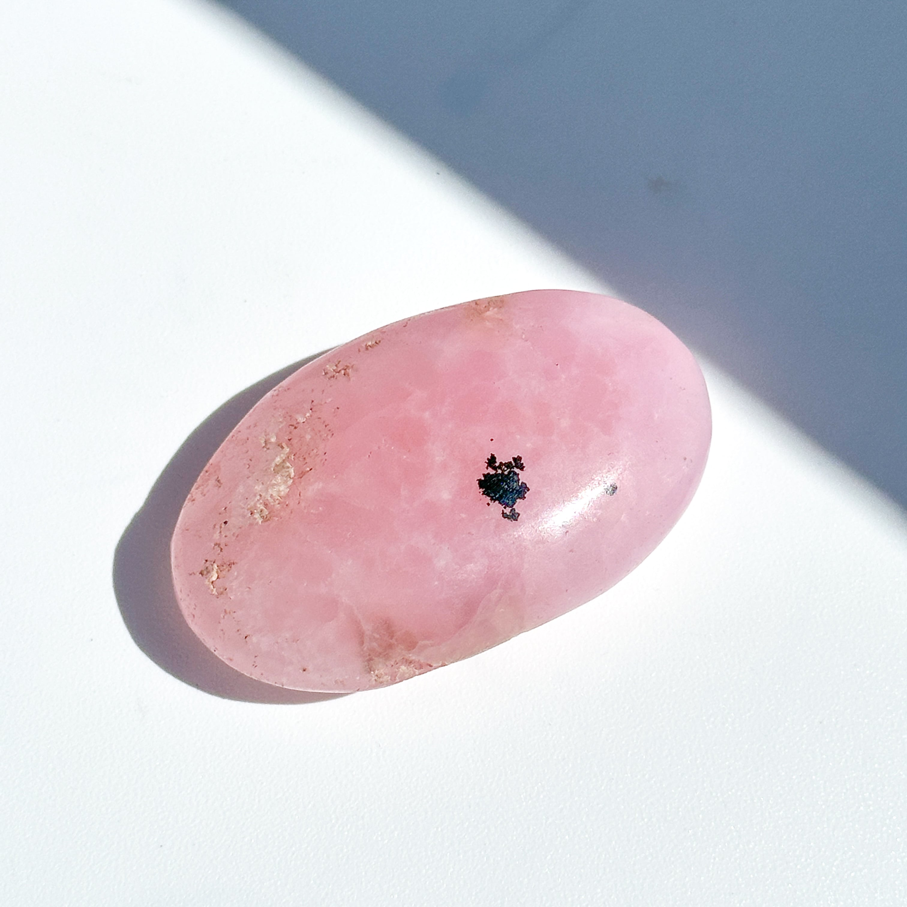 高品質】ピンクアラゴナイト パームストーン 94◇ Pink Aragonite Palm