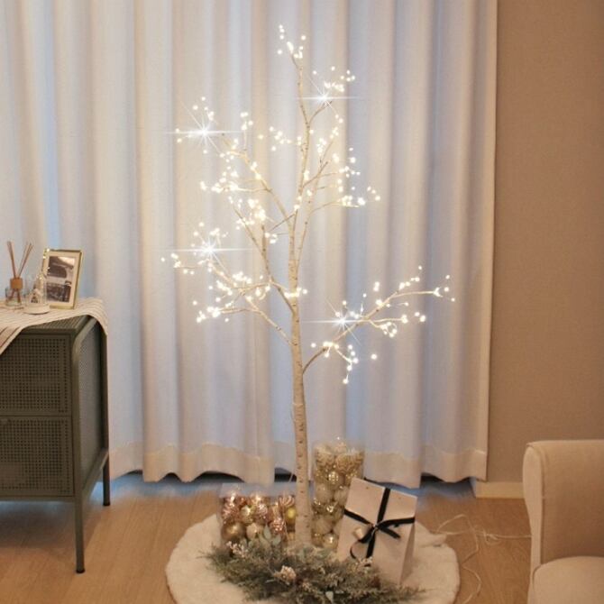 3way木ノ実のホワイトガーランドクリスマスツリー