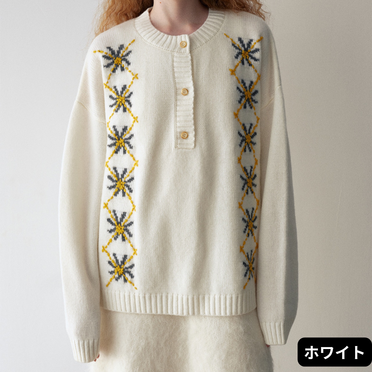 Nordic Stitch Knit Pullover【5color】 T4174
