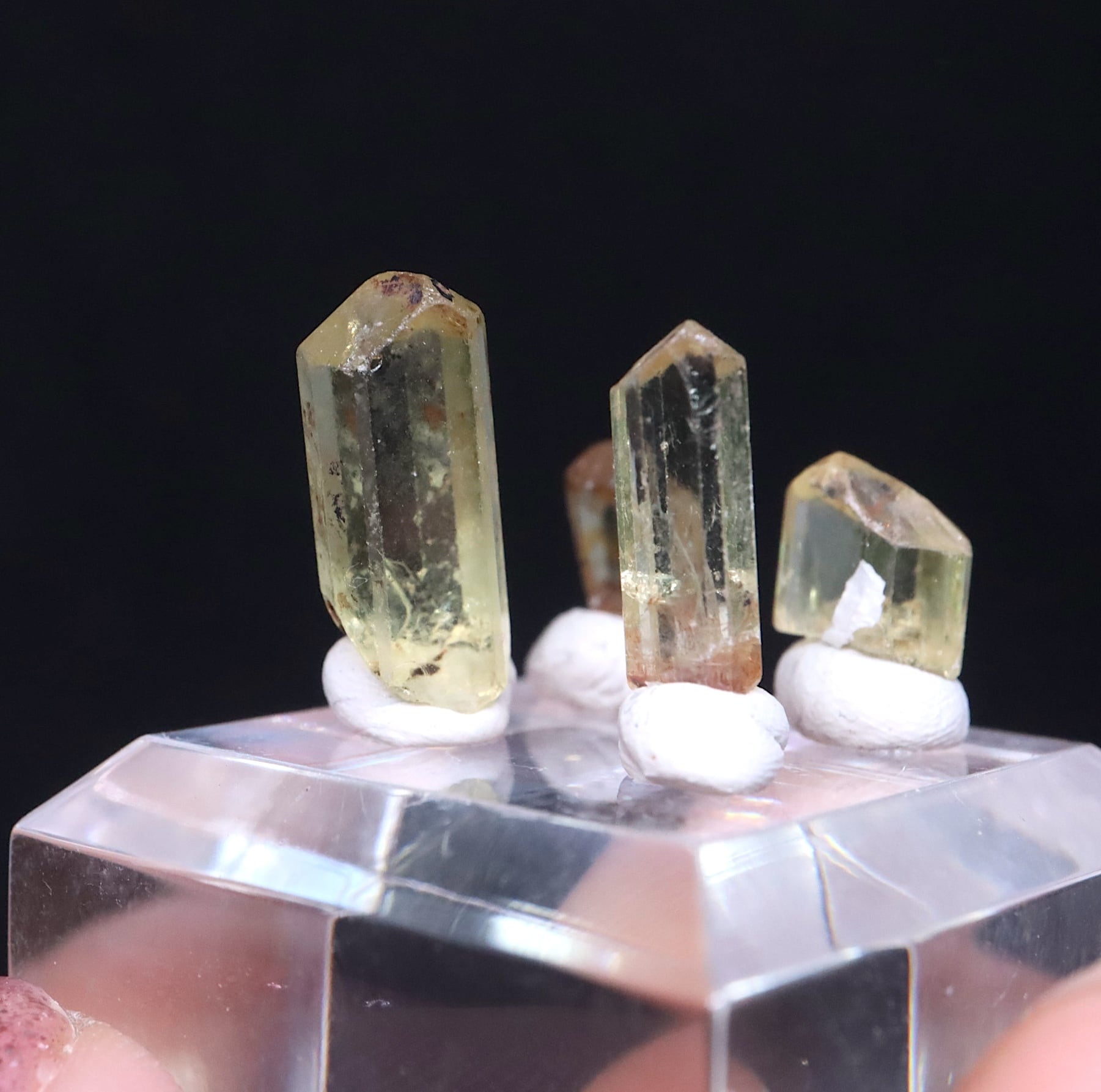 アパタイト 4結晶セット！弗素燐灰石 計2,5g AP107 鉱物 標本 原石