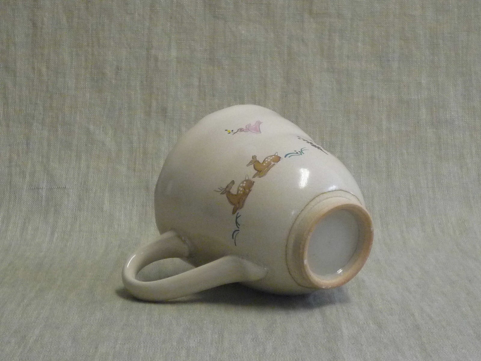 奈良絵 輪花マグカップ | 赤膚焼窯元 大塩昭山