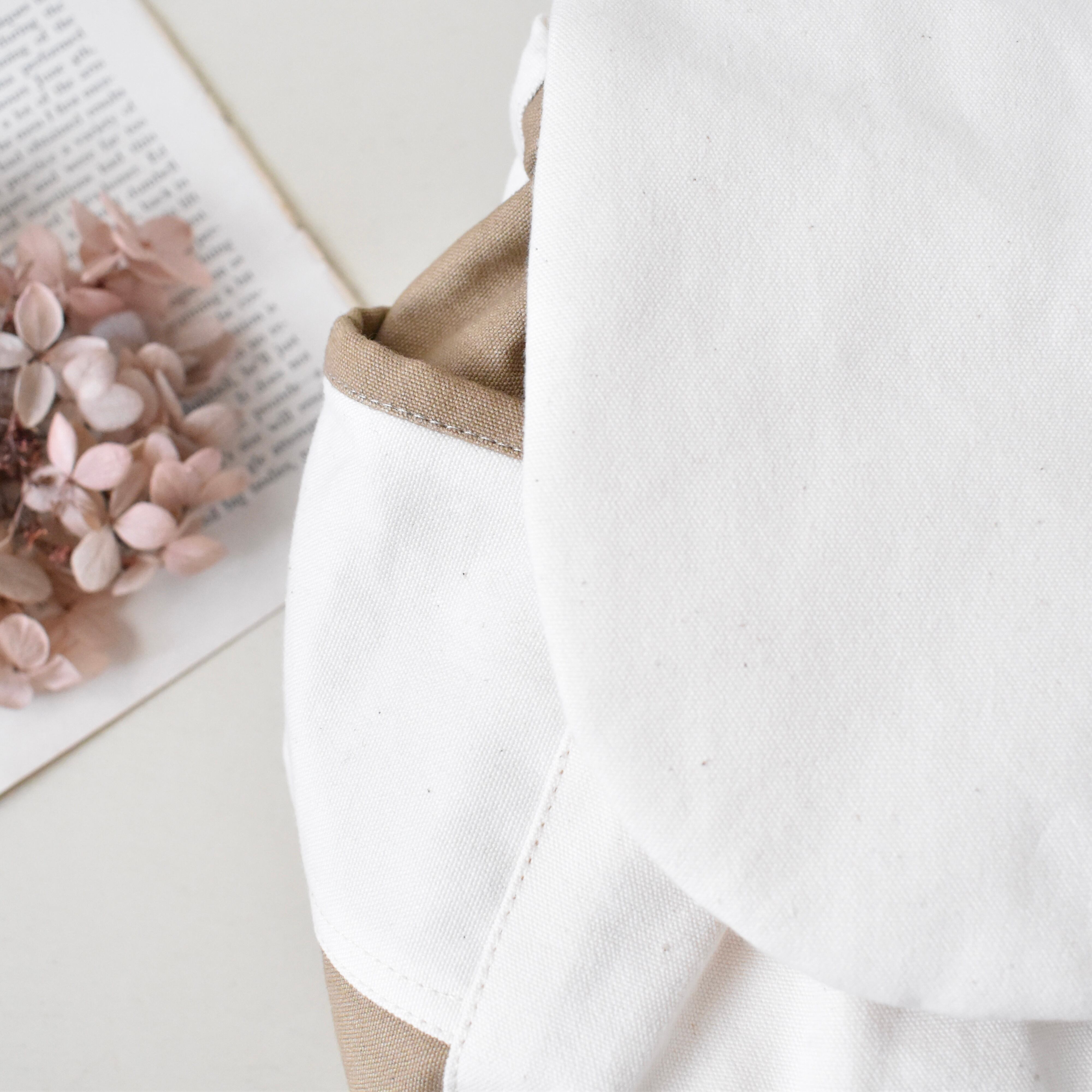 ベビーリュック　生成り×ベージュ A type