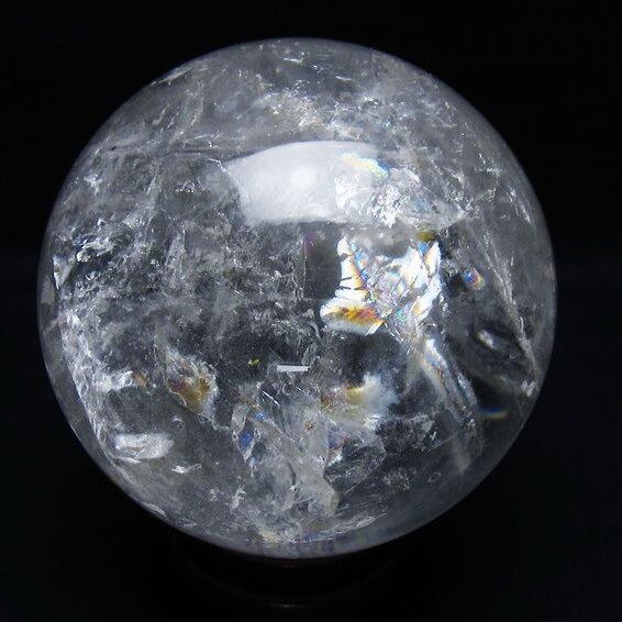 1.3Kg 水晶 丸玉 100mm スフィア 置物 水晶玉 一点物 151-9091