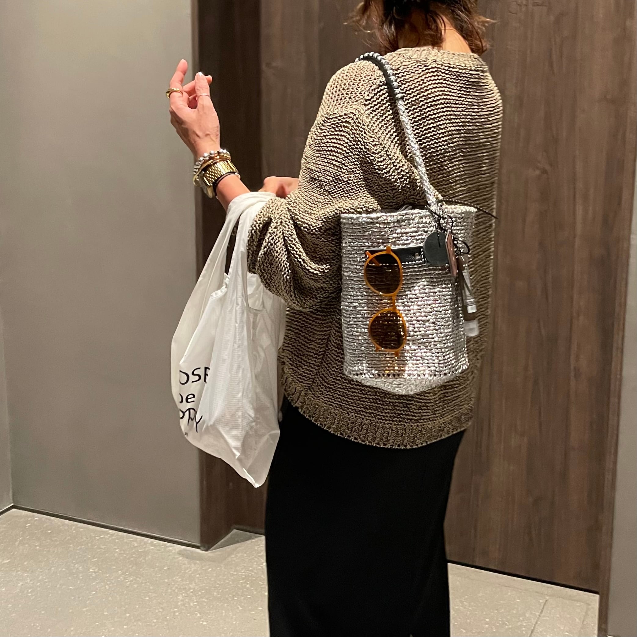 OVAL Shoulder Kago Bag / メガネホルダー＆選べるマルシェバッグ付