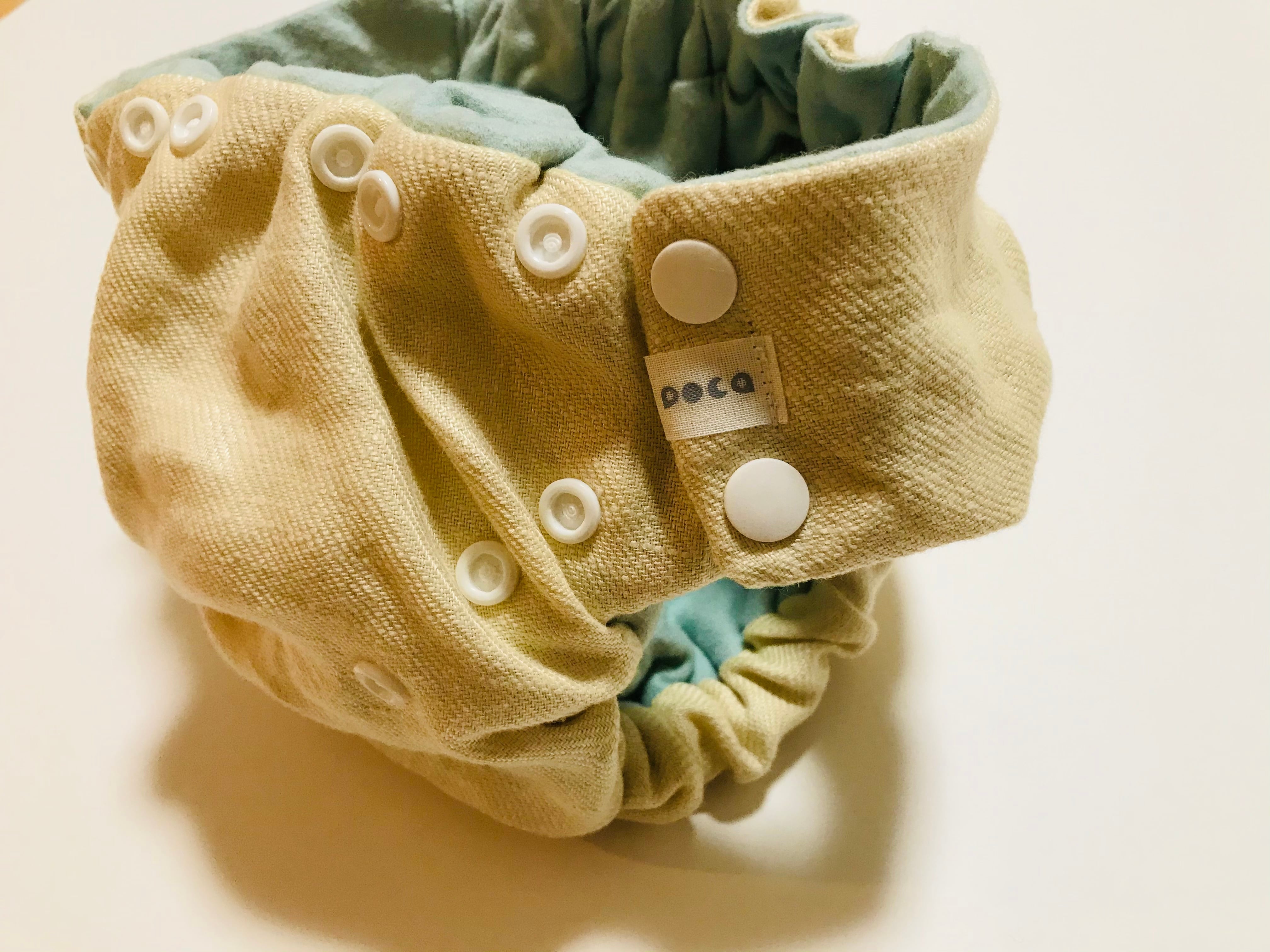 フリーサイズ布おむつカバー 生藍染×麻 | 布ナプキン・布おむつカバー