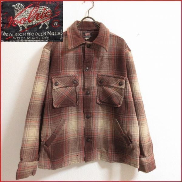 s USA ビンテージ WOOLRICH ウールリッチ CPO チェック ウール