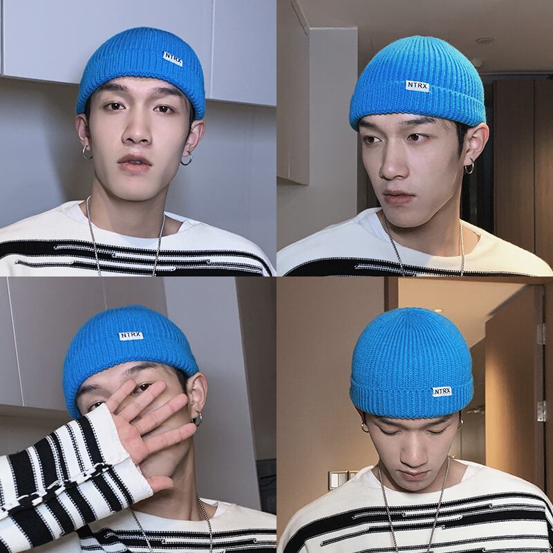 オータムウィンターニットスタイルレザーウール 帽子 秋物 冬物 ブラック・アイド・ピーズ83579208001