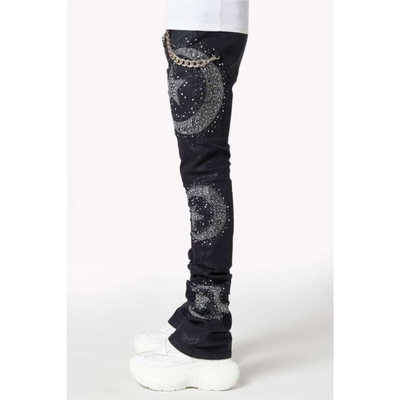 GUAPI / waxed calligraphy denim