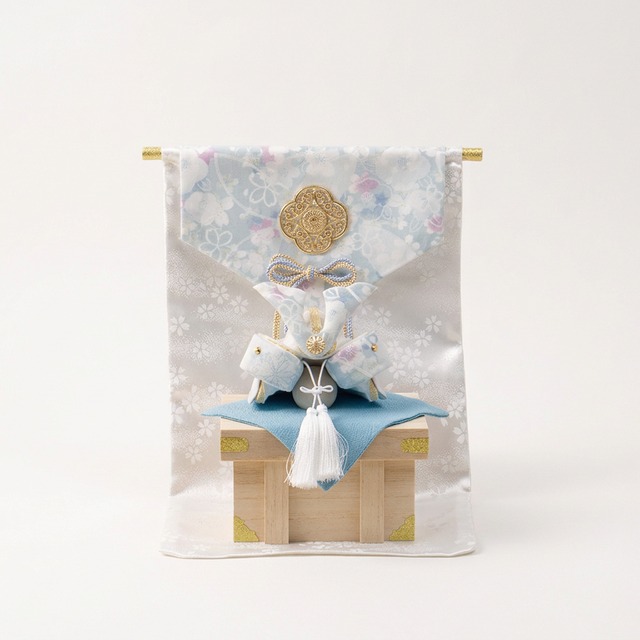ミニチュアセット　2-506 　透彩兜飾り几帳セット　そら