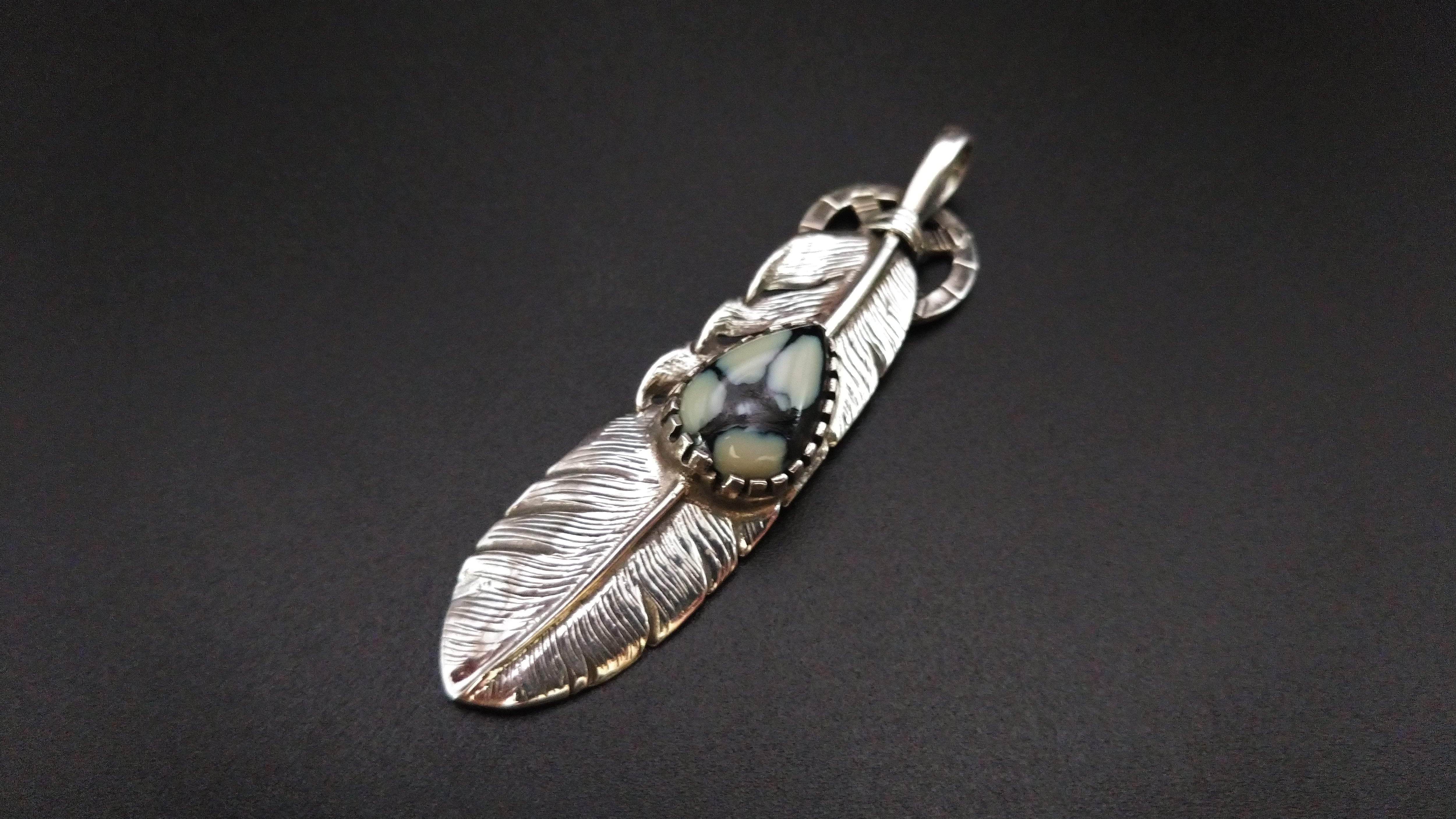 鷲見太郎フェザー ペンダントトップ シルバー 鷲見太郎 Pendant ペンダント】Sフライトフェザーペンダント01 w/S K18